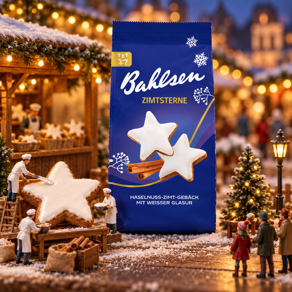 Bahlsen Zimtsterne Cinnamon Star Hazelnut Biscuits | 100G miniature scene