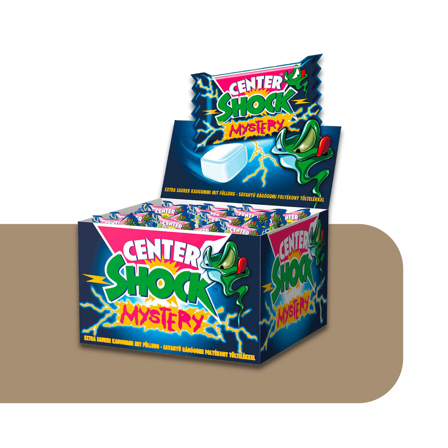 Center Shock Mystery Mix Filled Chewing Gums Extra Sour | 100X 4g