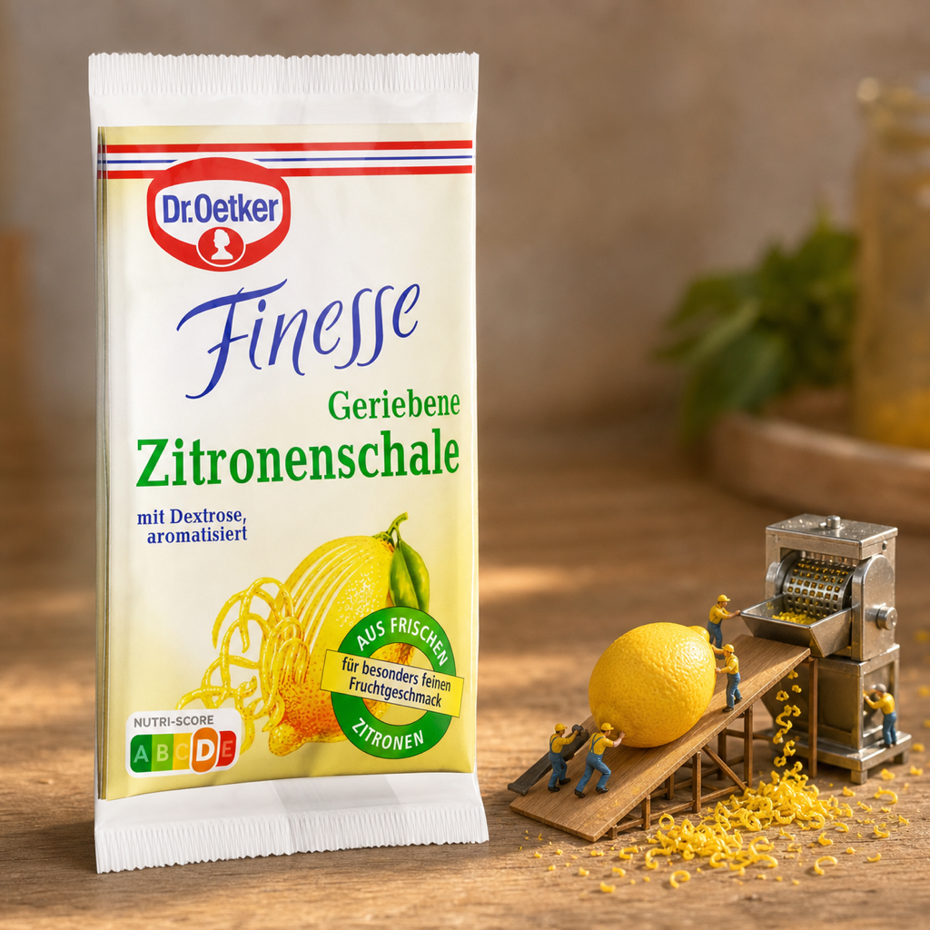 Dr Oetker Finesse Grated Lemon Peel 3x 6g miniature scene
