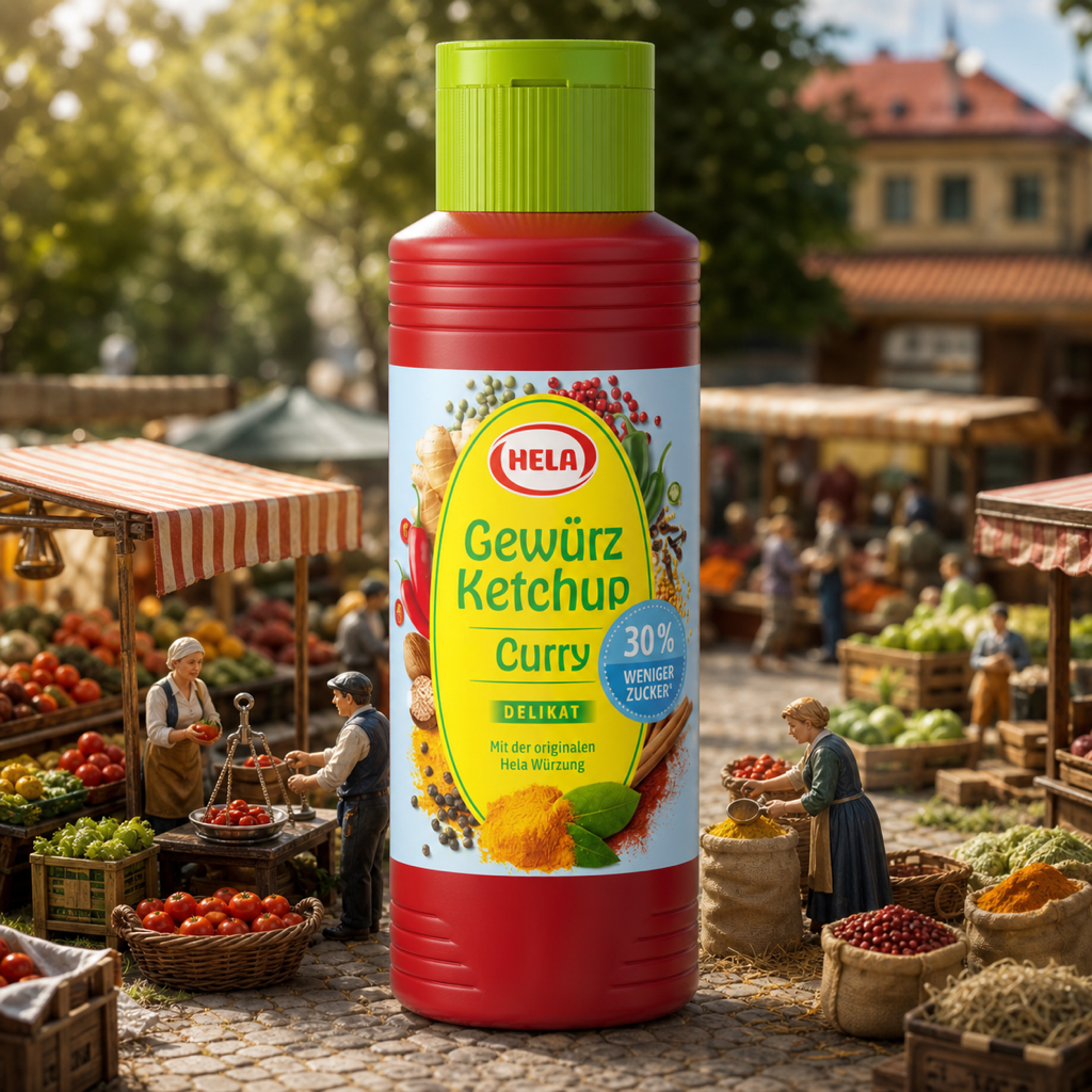 Hela Curry Ketchup Delicate 30% Less Sugar 300ml miniature scene