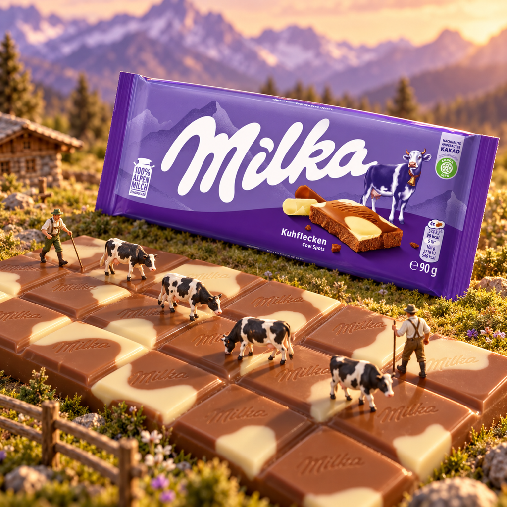 Milka Happy Cows Chocolate Bar | 90g miniature scene