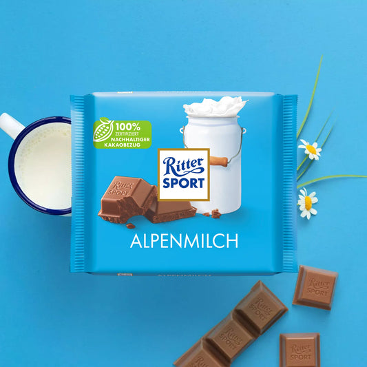 Ritter Sport Alpine Milk Chocolate Bar | 100g
