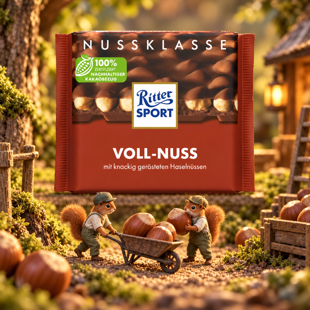 Ritter Sport Whole Hazelnut Chocolate Bar | 100g miniature scene