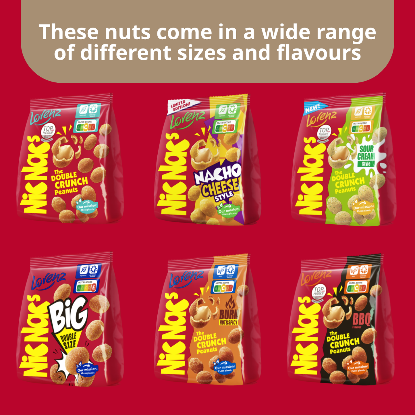 Lorenz Nic Nacs Seasoned Peanuts in Crispy Shell | 600g