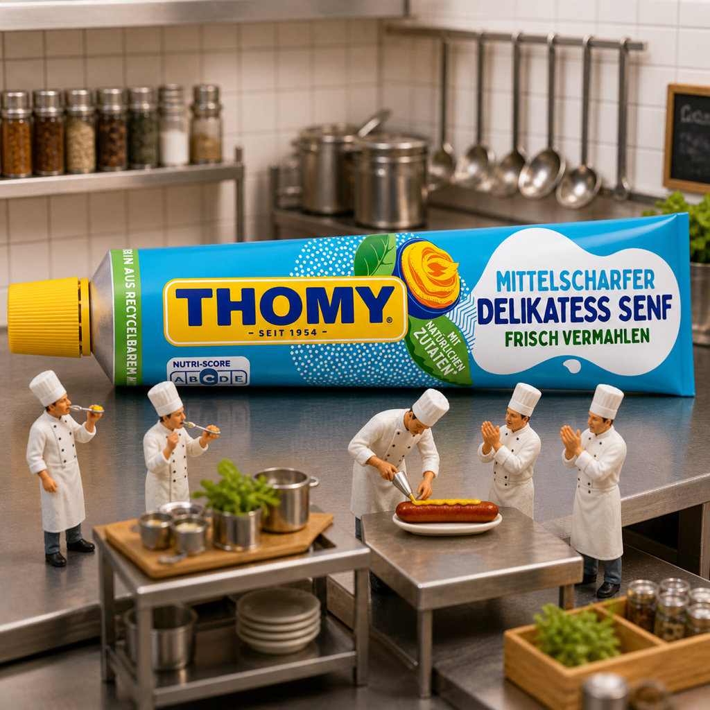 Thomy Delikatess Senf Mustard Medium Hot 200ml miniature scene