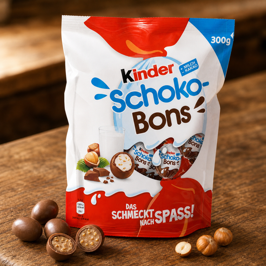Kinder Schoko-Bons filled chocolate eggs, 300g bag, with hazelnuts