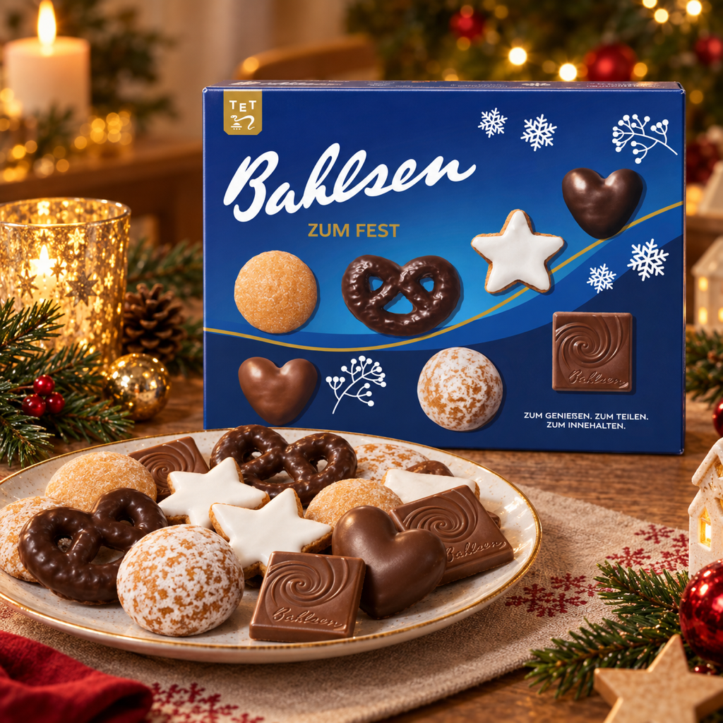 Bahlsen Zum Fest German Christmas Biscuit Assortment | 500G serving suggestion