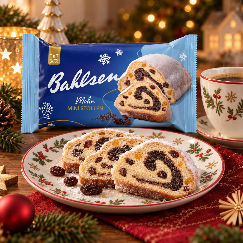 Bahlsen Mini Mohn-Stollen Poppy Seed Mini Christmas Stollen | 200G serving suggestion