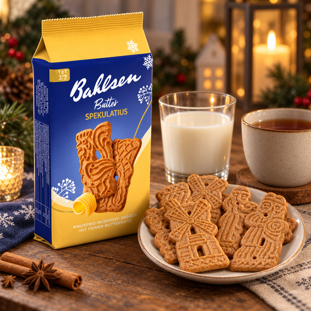 Bahlsen Butter Spekulatius Butter Speculoos Biscuits | 200G serving suggestion