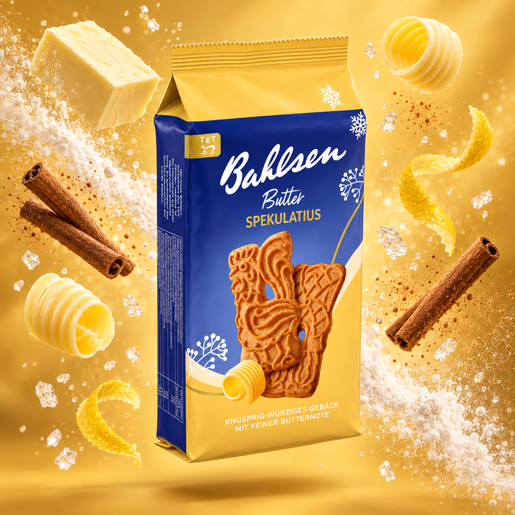 Bahlsen Butter Spekulatius Butter Speculoos Biscuits | 200G with floating ingredients