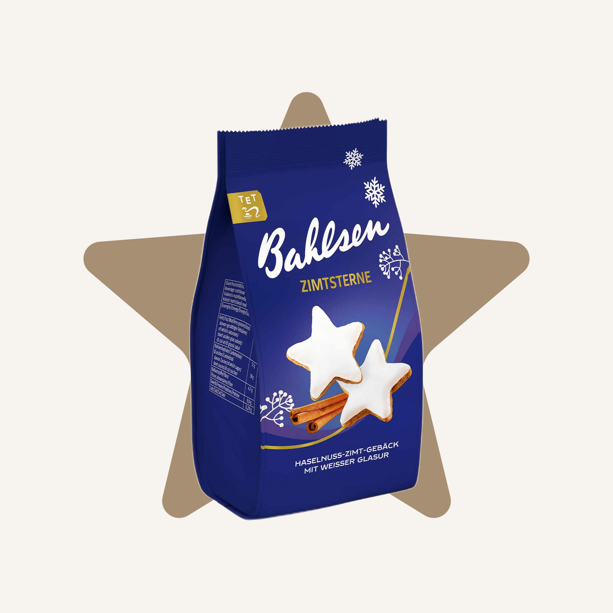 Bahlsen Zimtsterne Cinnamon Star Hazelnut Biscuits | 100G