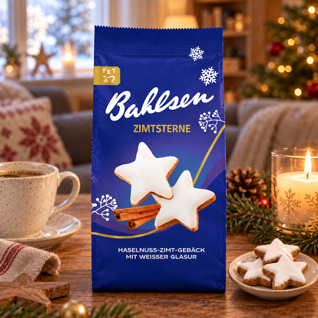 Bahlsen Zimtsterne Cinnamon Star Hazelnut Biscuits | 100G lifestyle