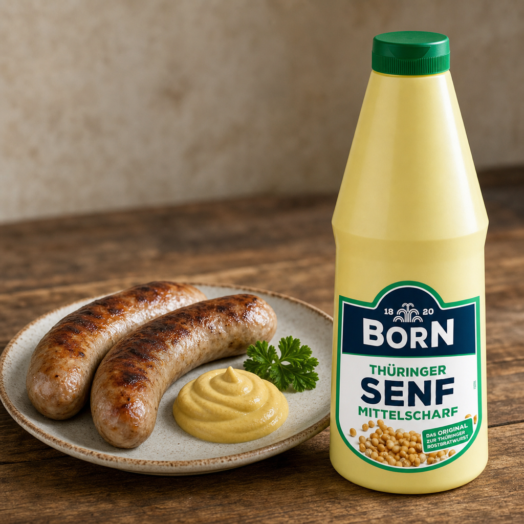 Born Thüringer Senf - Mustard 1000ml serving suggestion