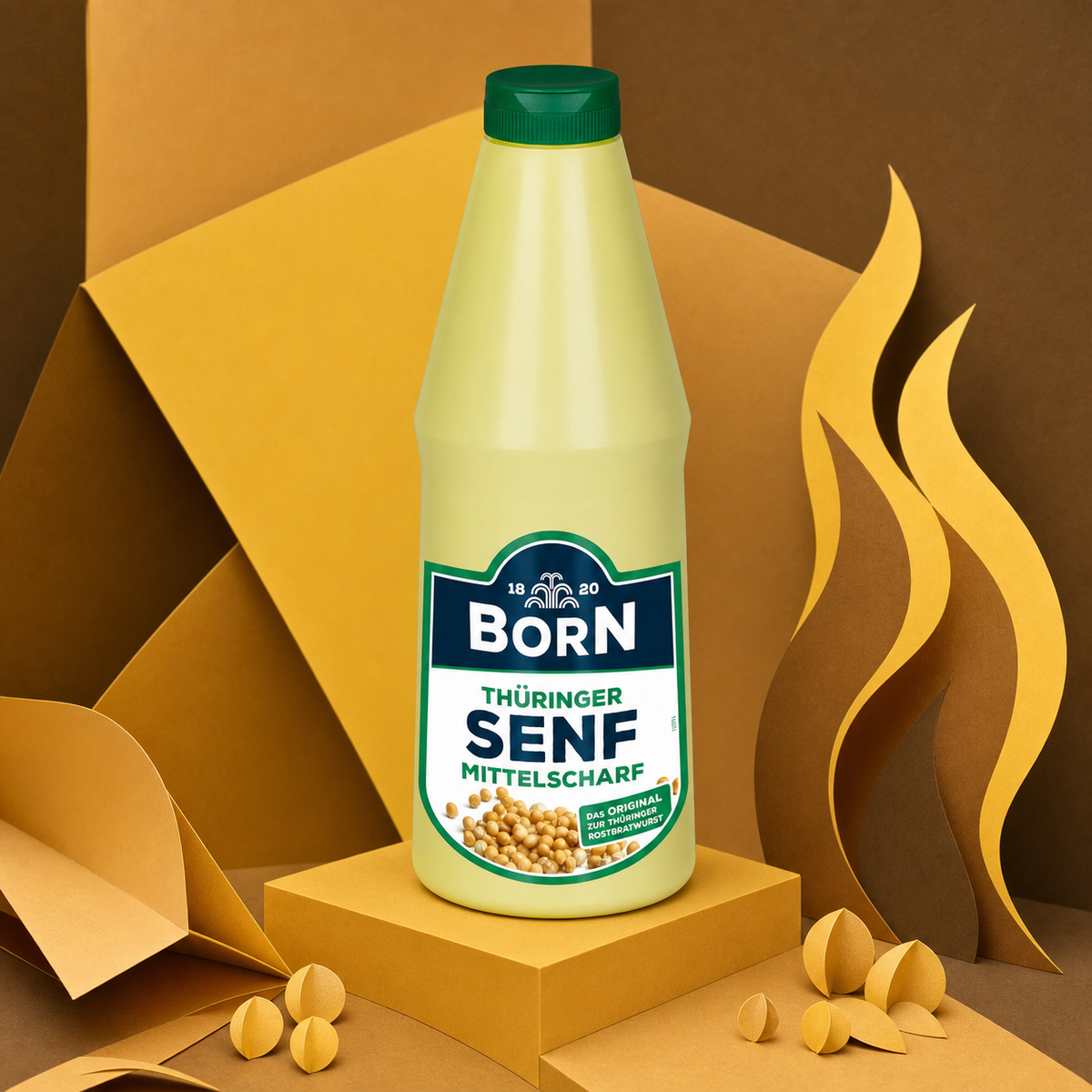 Born Thüringer Senf - Mustard 1000ml paper art scene