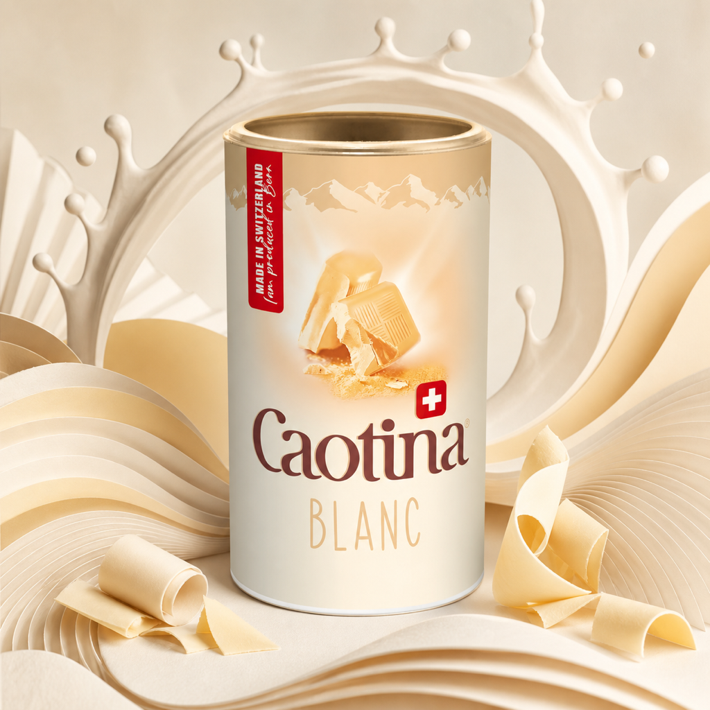 Caotina Blanc White Chocolate Cocoa Powder 500g paper art scene