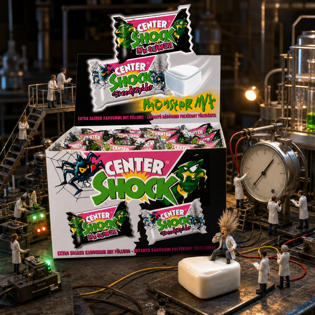 Center Shock Monster Mix Box of 100 Filled Chewing Gums Extra Sour miniature scene