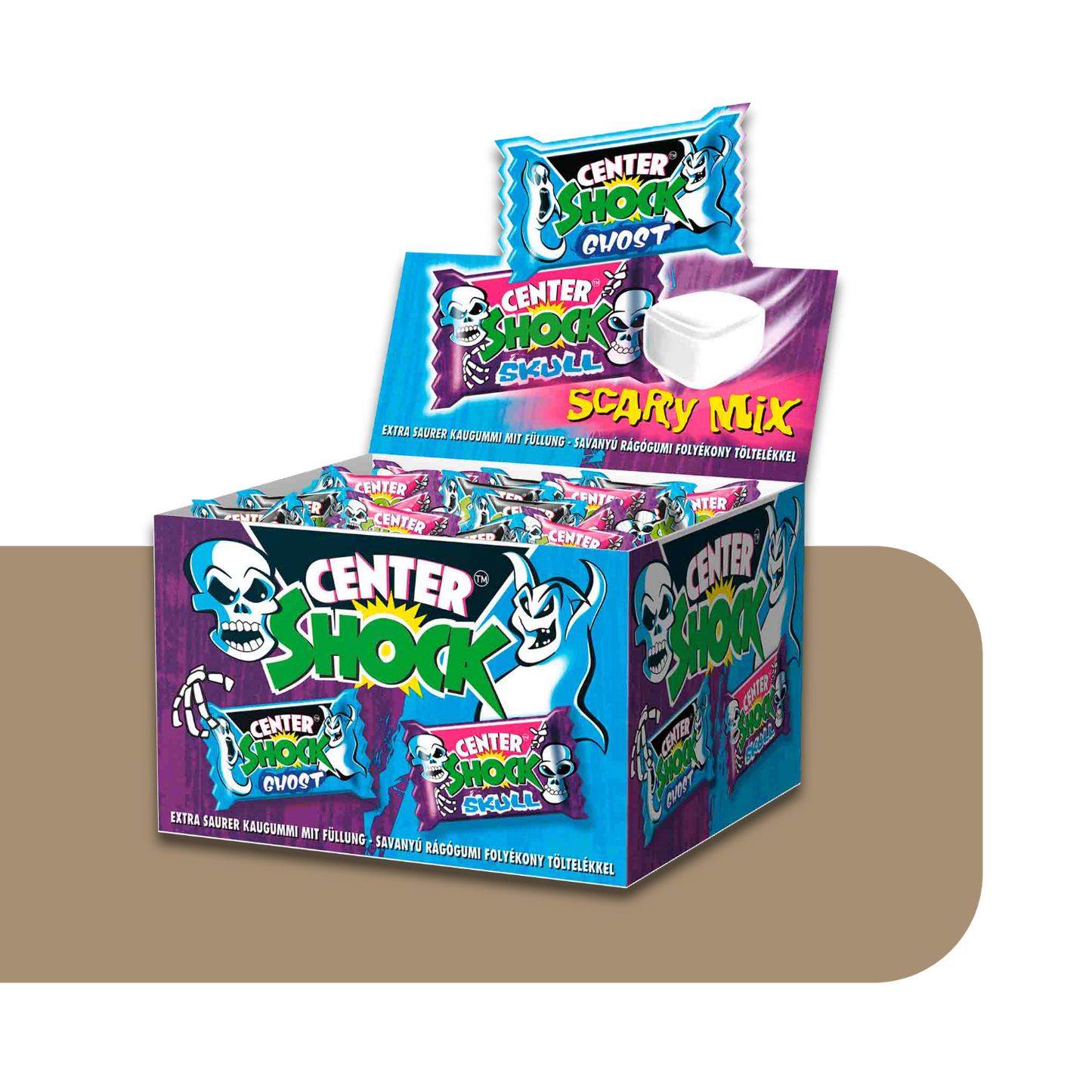 Center Shock Scary Mix Filled Chewing Gums Extra Sour | 100X 4g