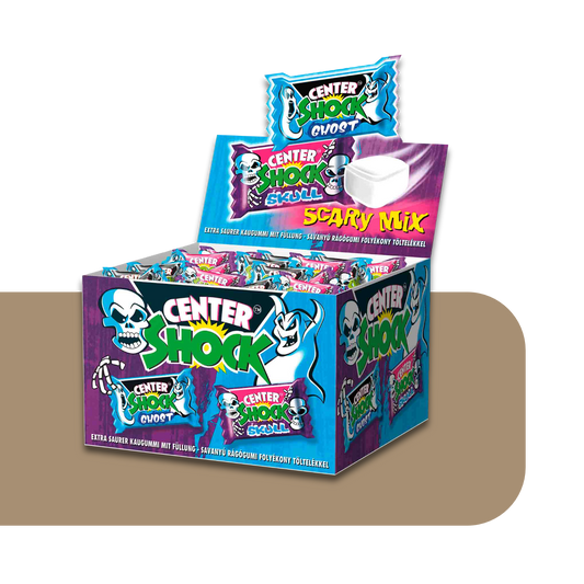 Center Shock Scary Mix Filled Chewing Gums Extra Sour | 100X 4g