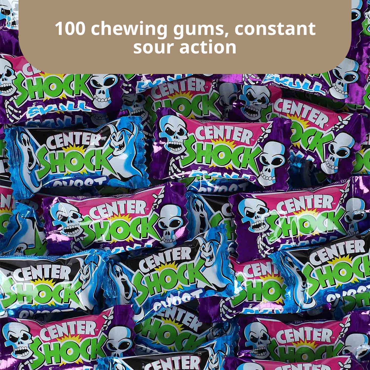 Center Shock Scary Mix Filled Chewing Gums Extra Sour | 100X 4g