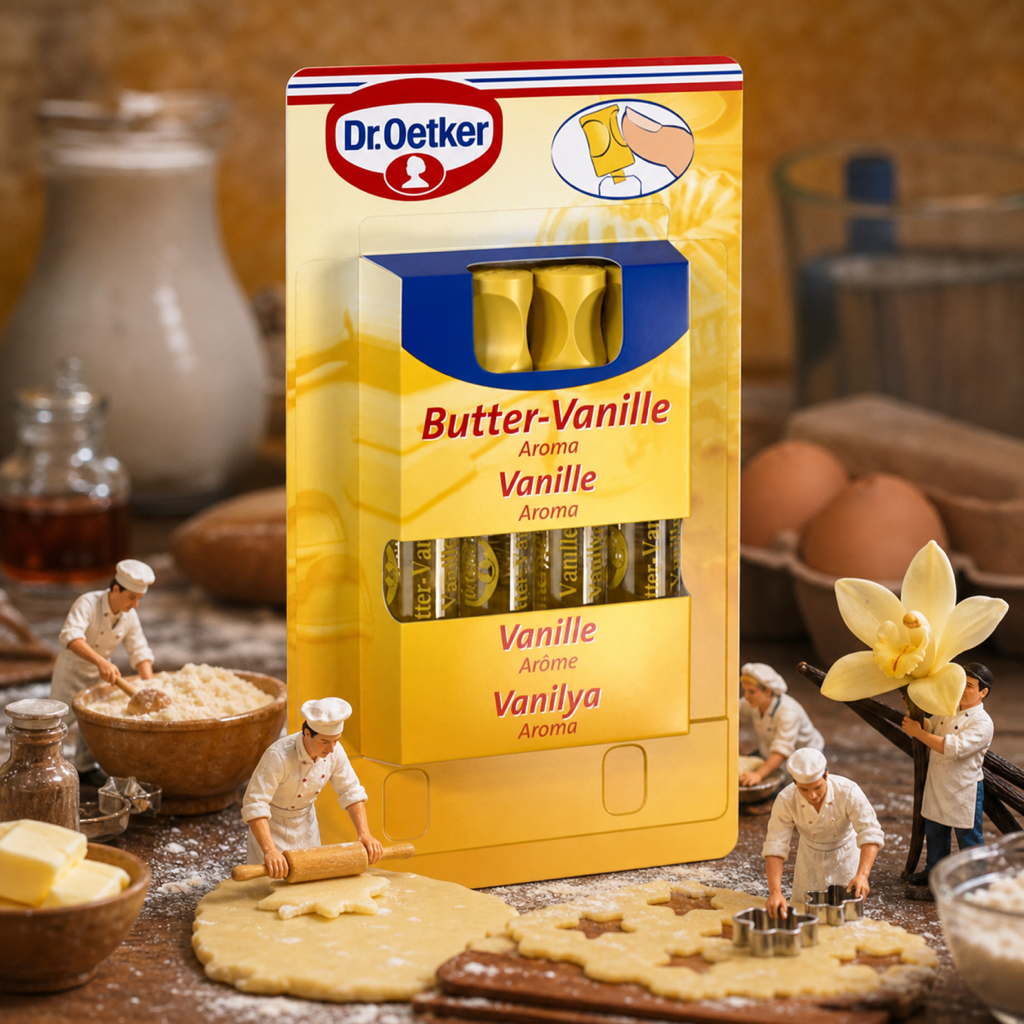 Dr Oetker Butter-Vanille-Aroma 4x 2ml Bottles miniature scene