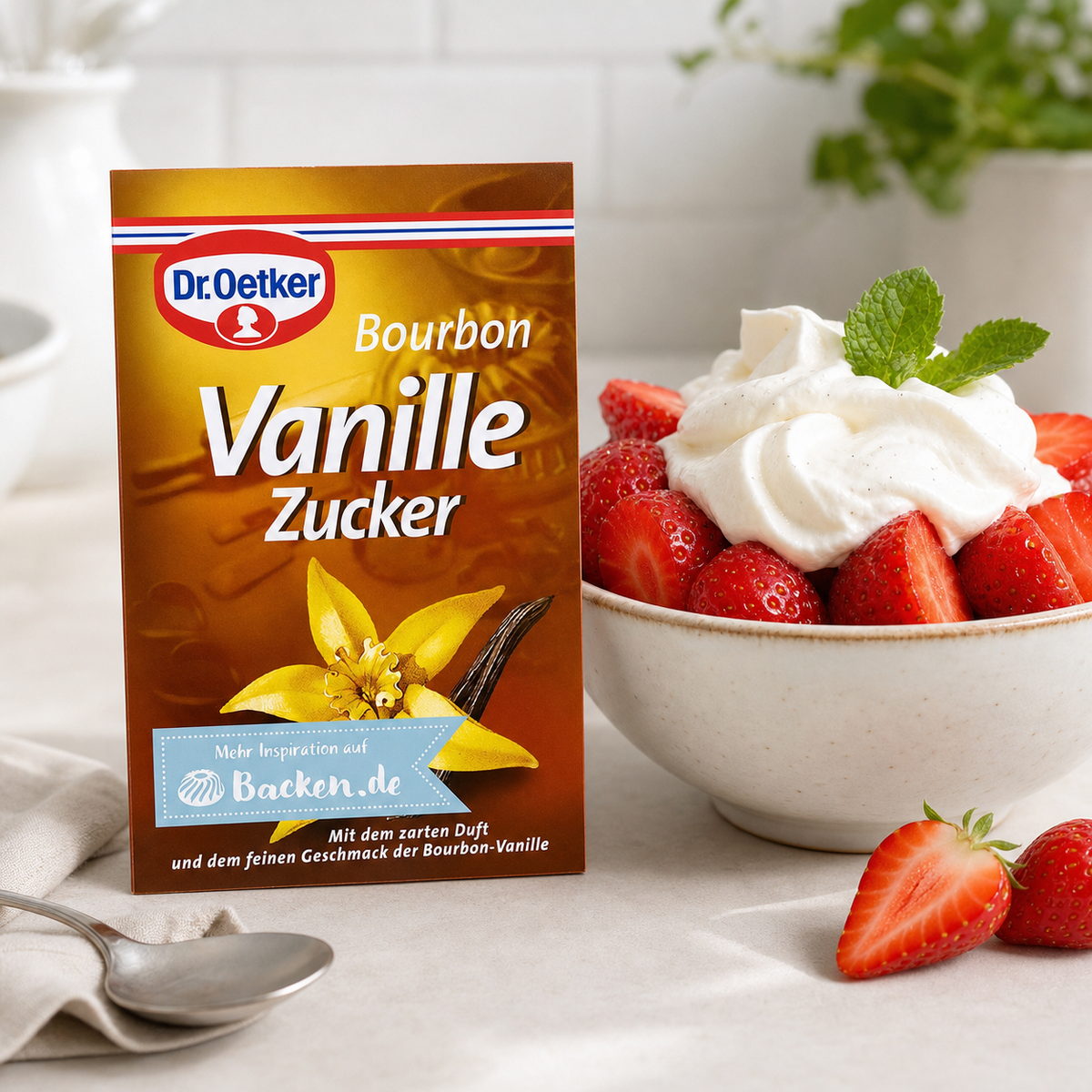 Dr Oetker Bourbon Vanilla Sugar 3x 8g serving suggestion