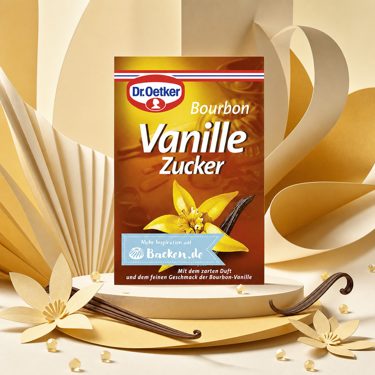 Dr Oetker Bourbon Vanilla Sugar 3x 8g paper art scene