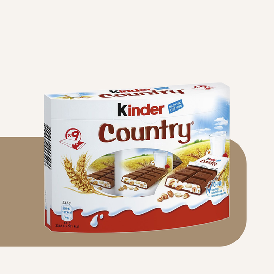 Kinder Country Milk Chocolate Cereal Bars | 9X 23.5G