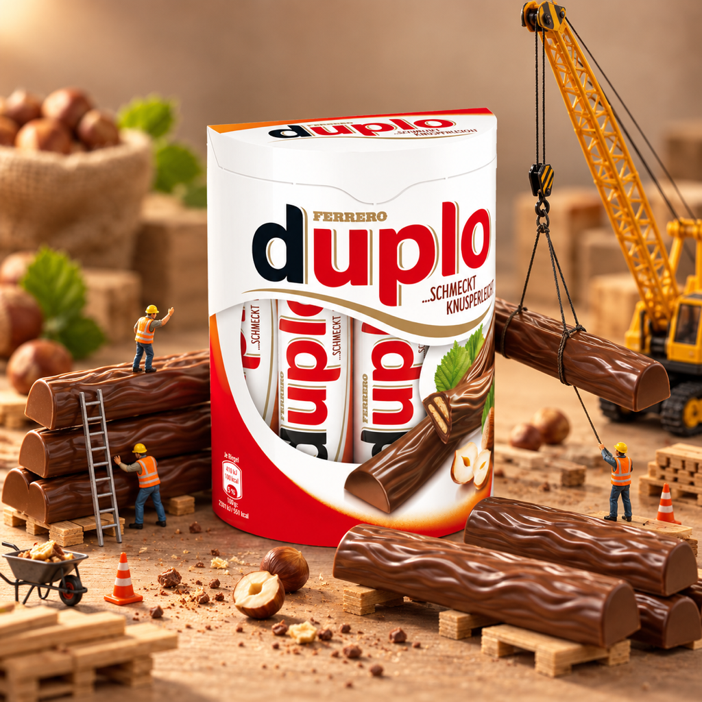 Duplo Chocolate Bar with Hazelnut Filling Box of 10 Pieces miniature scene