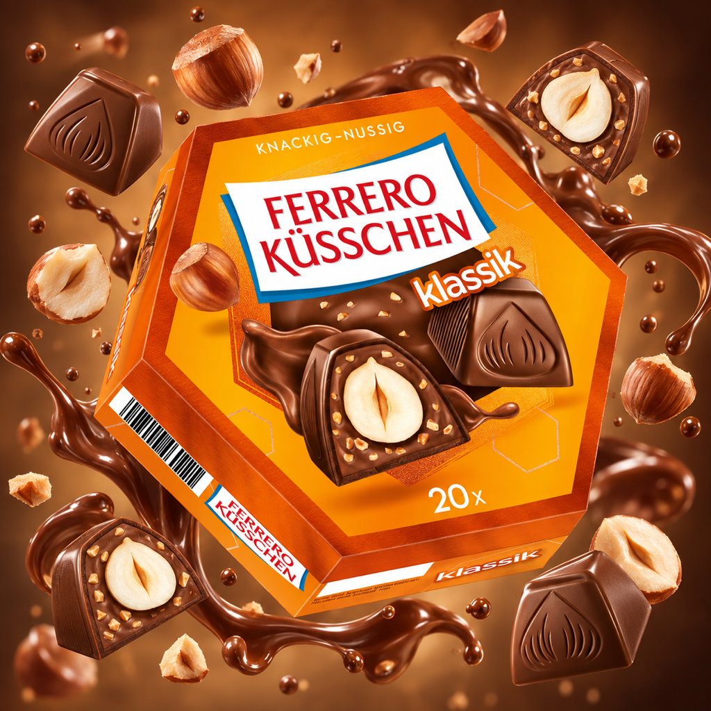 Ferrero Küsschen Klassik 178g with floating ingredients