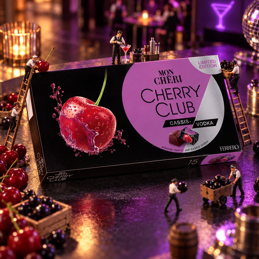 Mon Chéri Cherry Club Cassis Vodka Chocolates 15 Pieces 157g miniature scene
