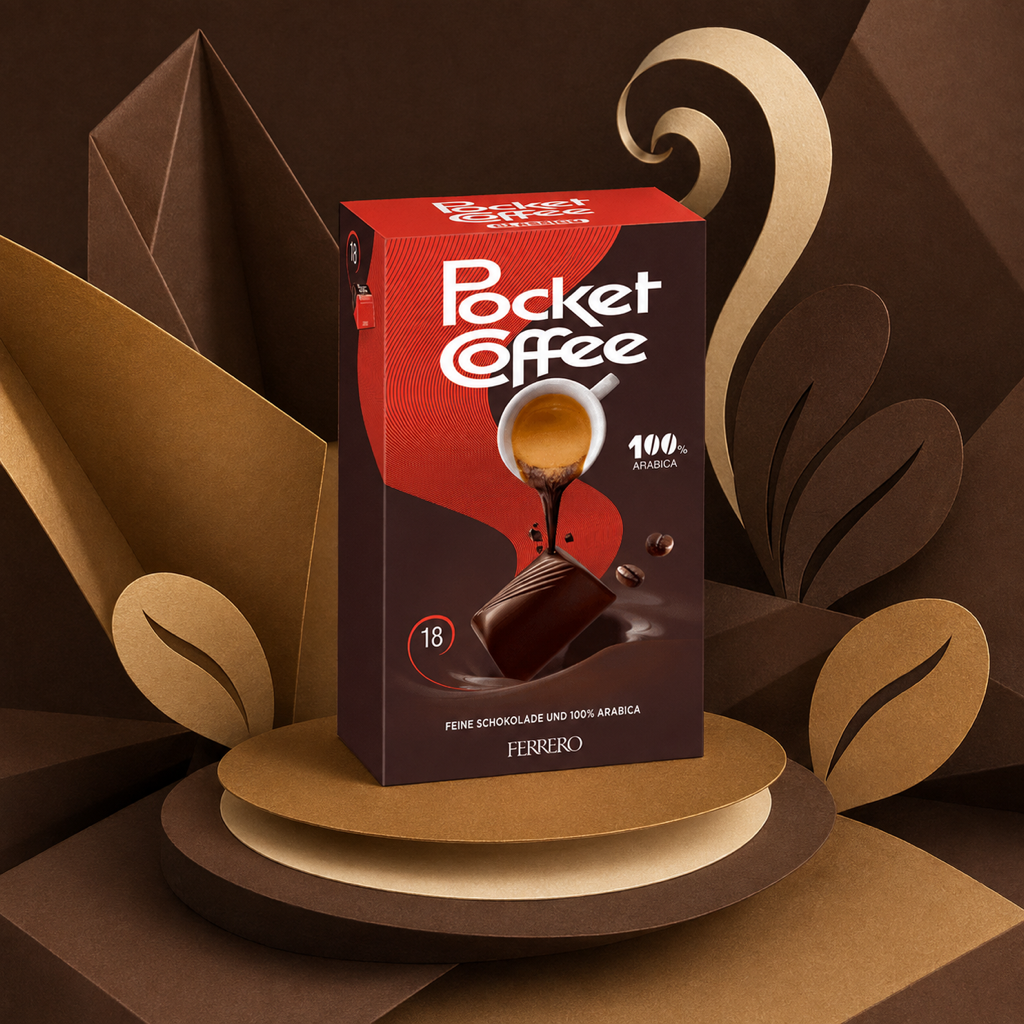 Ferrero Pocket Coffee 6x 225g paper art scene