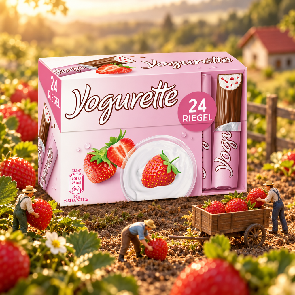 Yogurette Chocolate with yoghurt and strawberries 300g miniature scene
