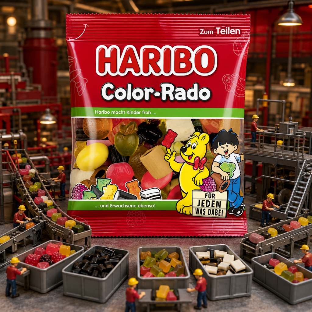 Haribo Color Rado Mix Gummy Sweets | 100g miniature scene