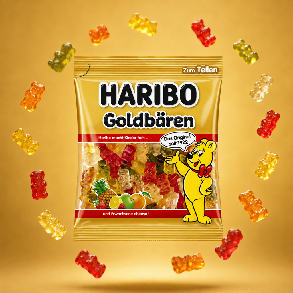 Haribo Goldbears Gummy Sweets | 100g with floating ingredients