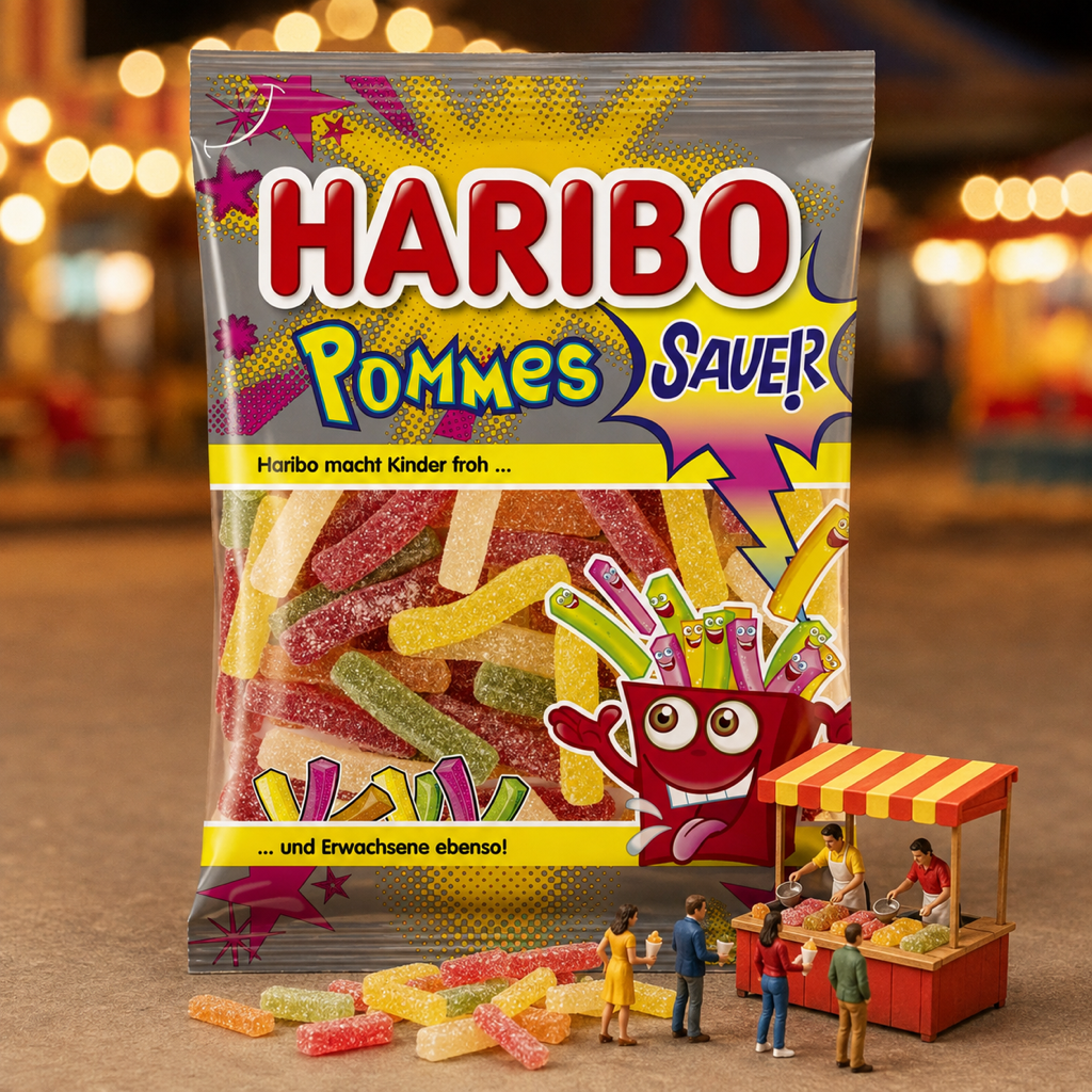 Haribo Sour Chips Gummy Sweets | 100g miniature scene