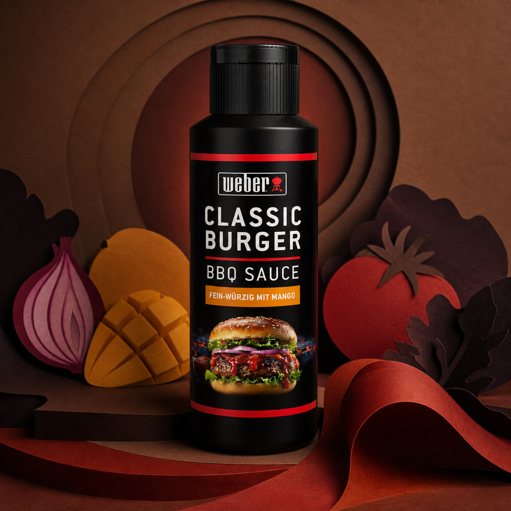 Weber Classic Burger BBQ Sauce 300ml paper art scene
