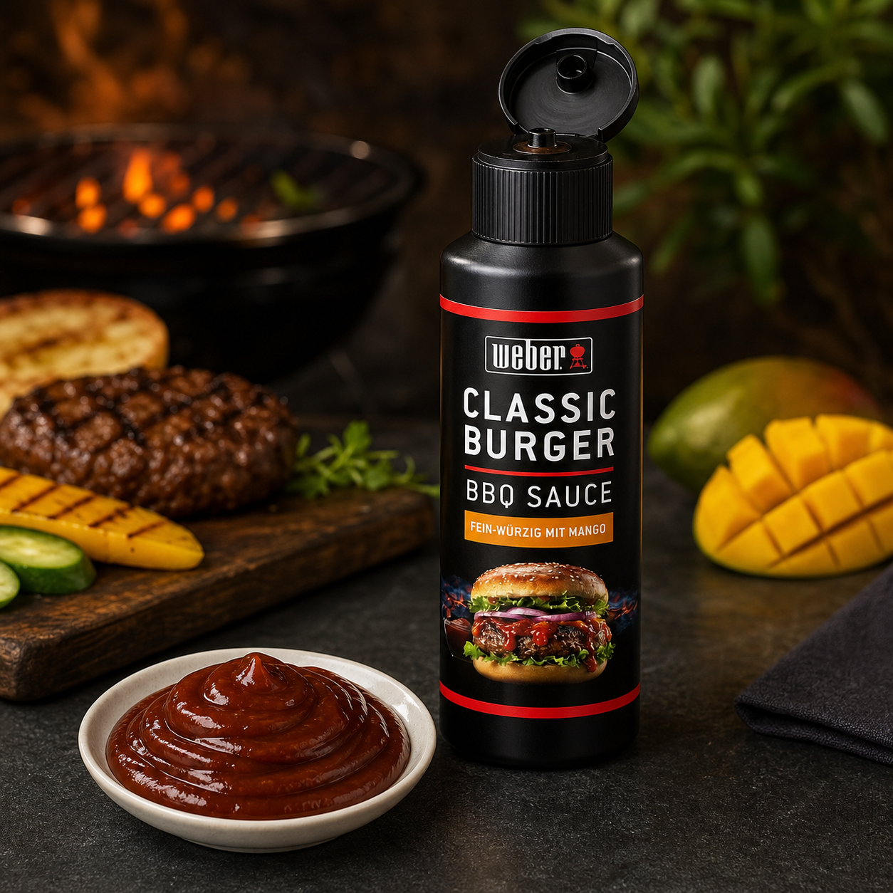 Weber Classic Burger BBQ Sauce 300ml opened