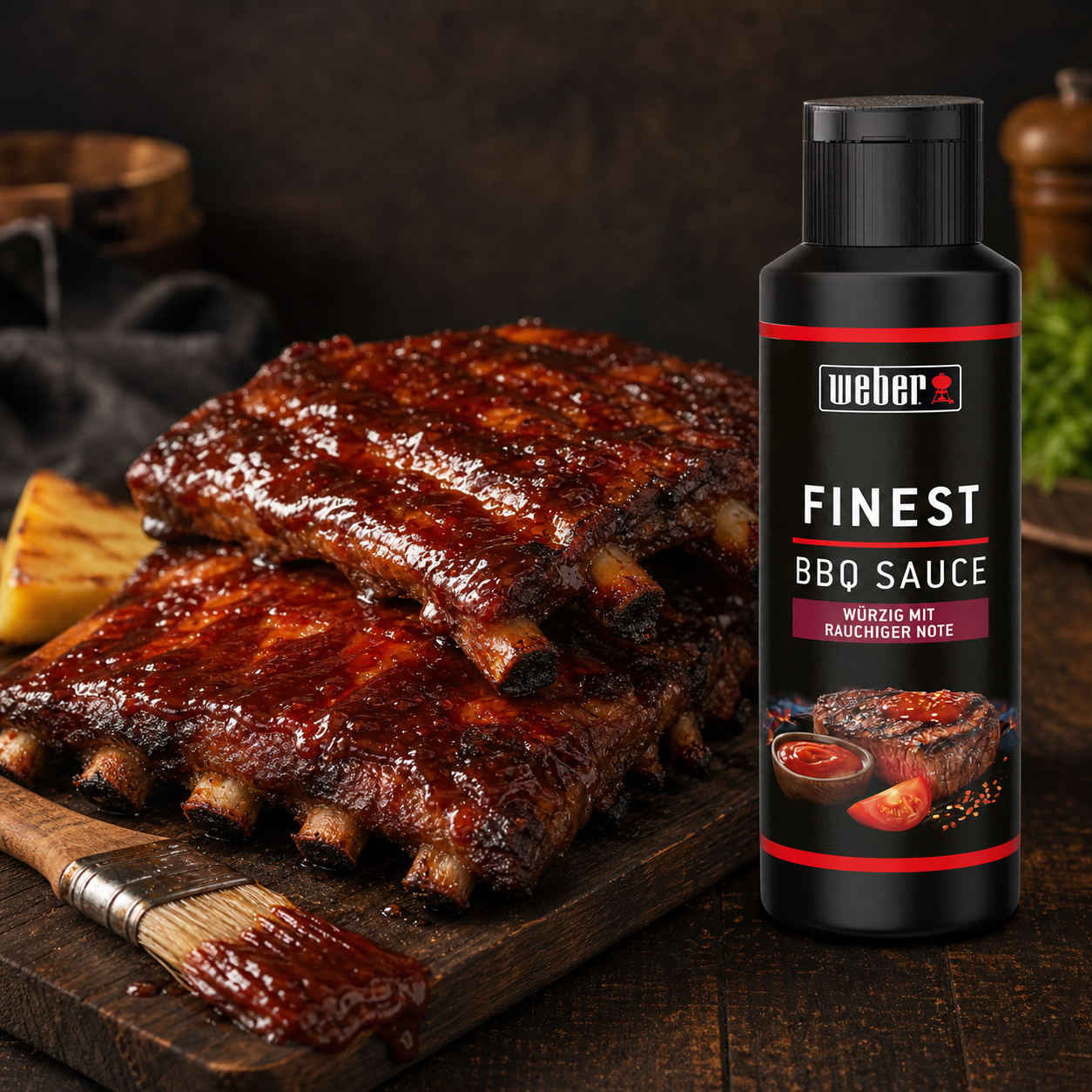 Weber Finest BBQ Sauce 300ml serving suggestion