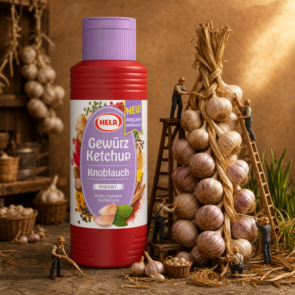 Hela Gewuerz Ketchup Knoblauch 300ml miniature scene