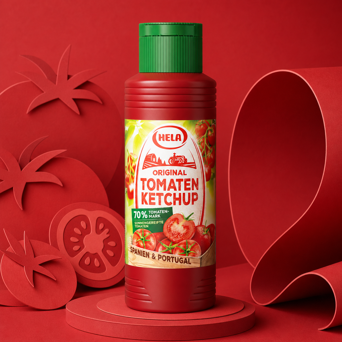 Hela Original Tomato Ketchup 300ml paper art scene