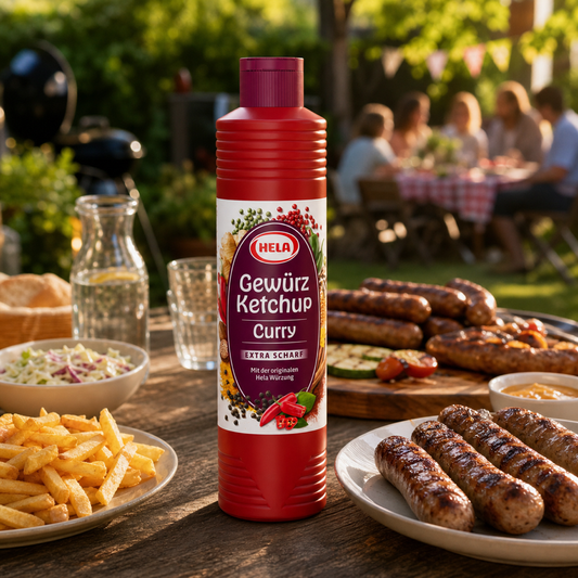 Hela Gewürz Ketchup Extra Scharf Hot 800ml lifestyle