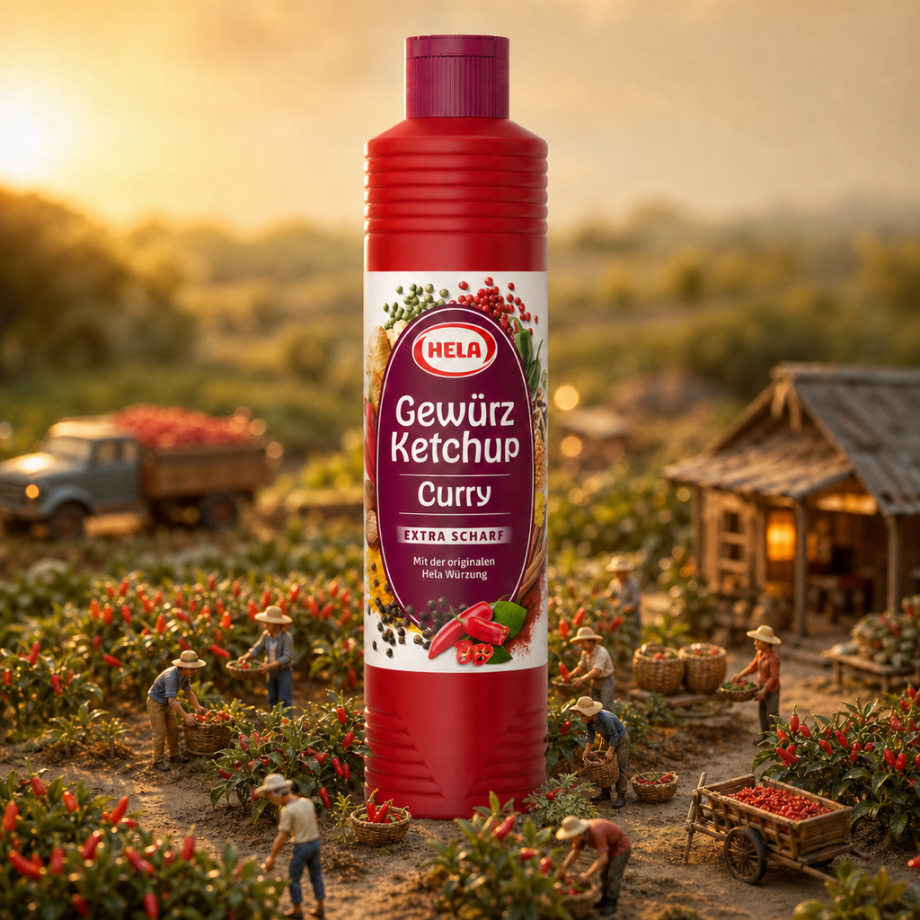 Hela Gewürz Ketchup Extra Scharf Hot 800ml miniature scene