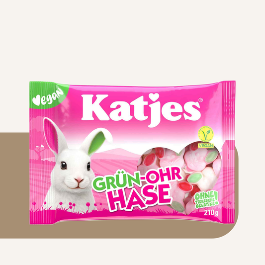 Katjes Grün-Ohr Hase Vegan Fruit Gummies | 210G ❤️
