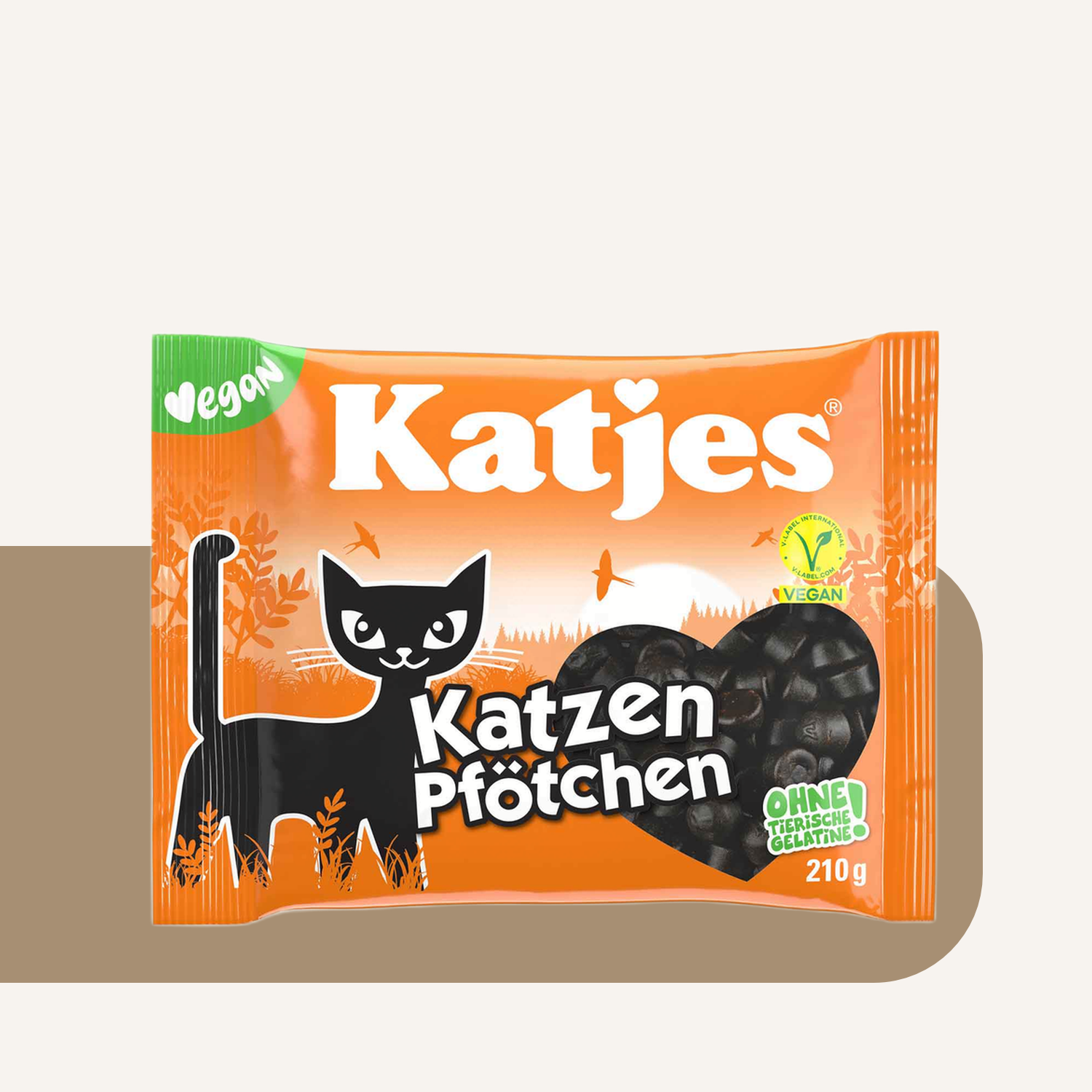 Katjes Katzen Pfötchen Vegan Soft Liquorice Cat Paws | 210G
