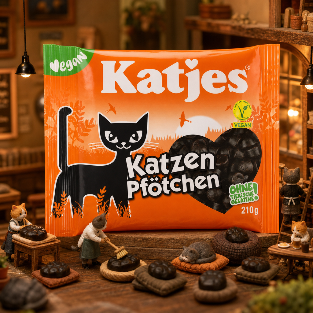 Katjes Katzen Pfötchen Vegan Liquorice 210g miniature scene