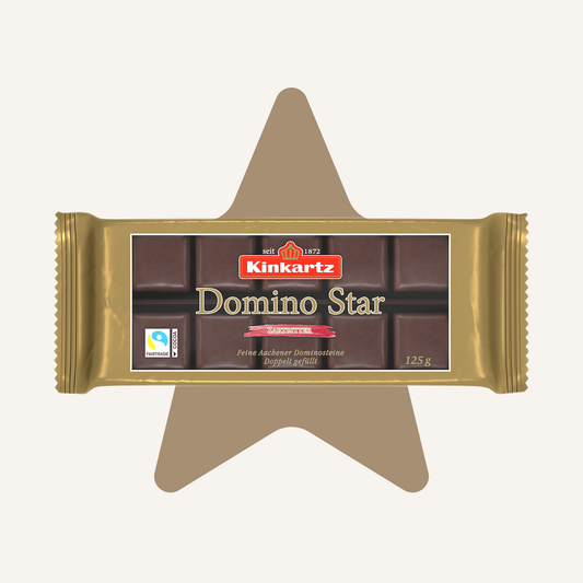 Kinkartz Domino Star Zartbitter Dark Chocolate Dominosteine Layered Gingerbread Cubes | 125G