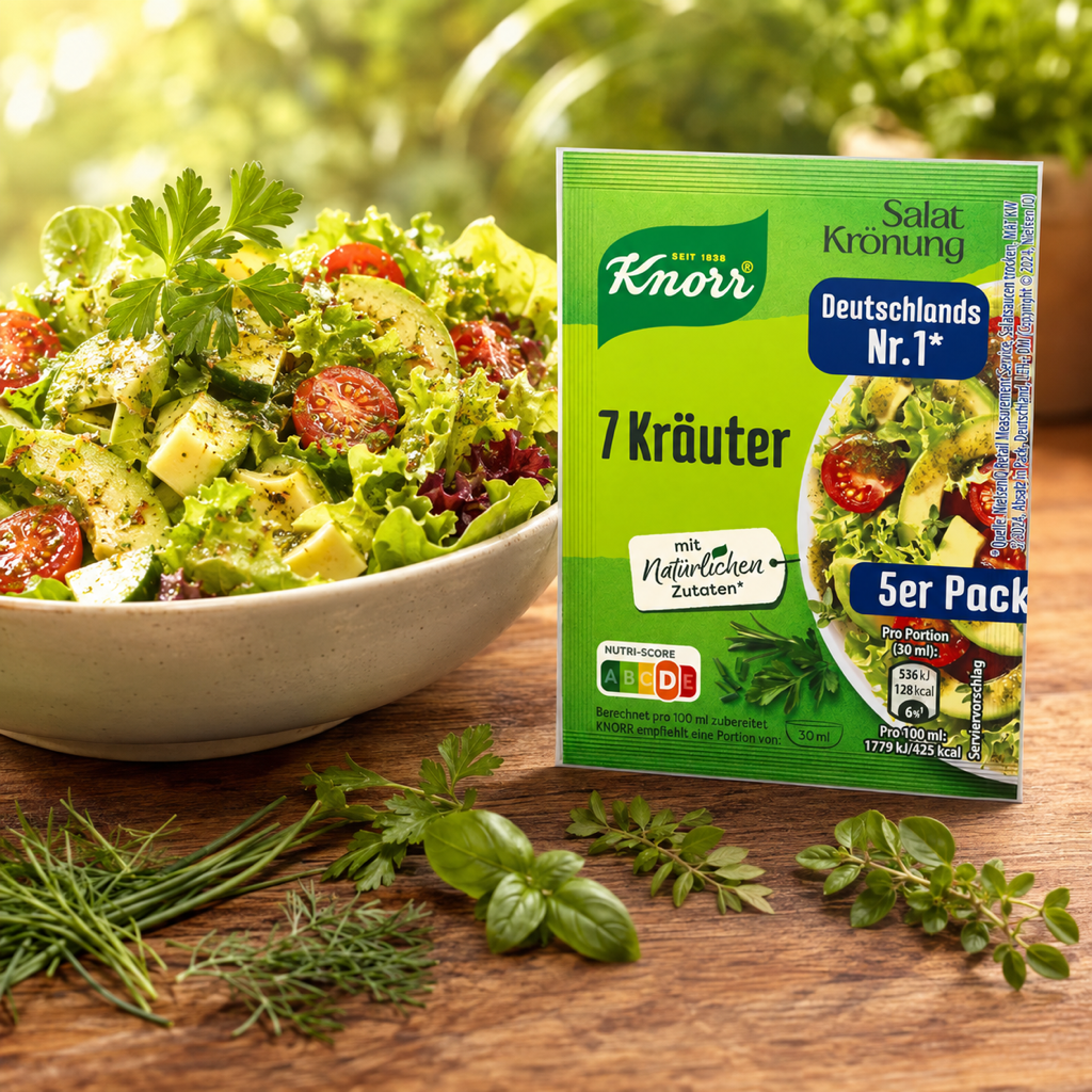 Knorr Salatkrönung 7 Kräuter Herbs 5x 8g serving suggestion