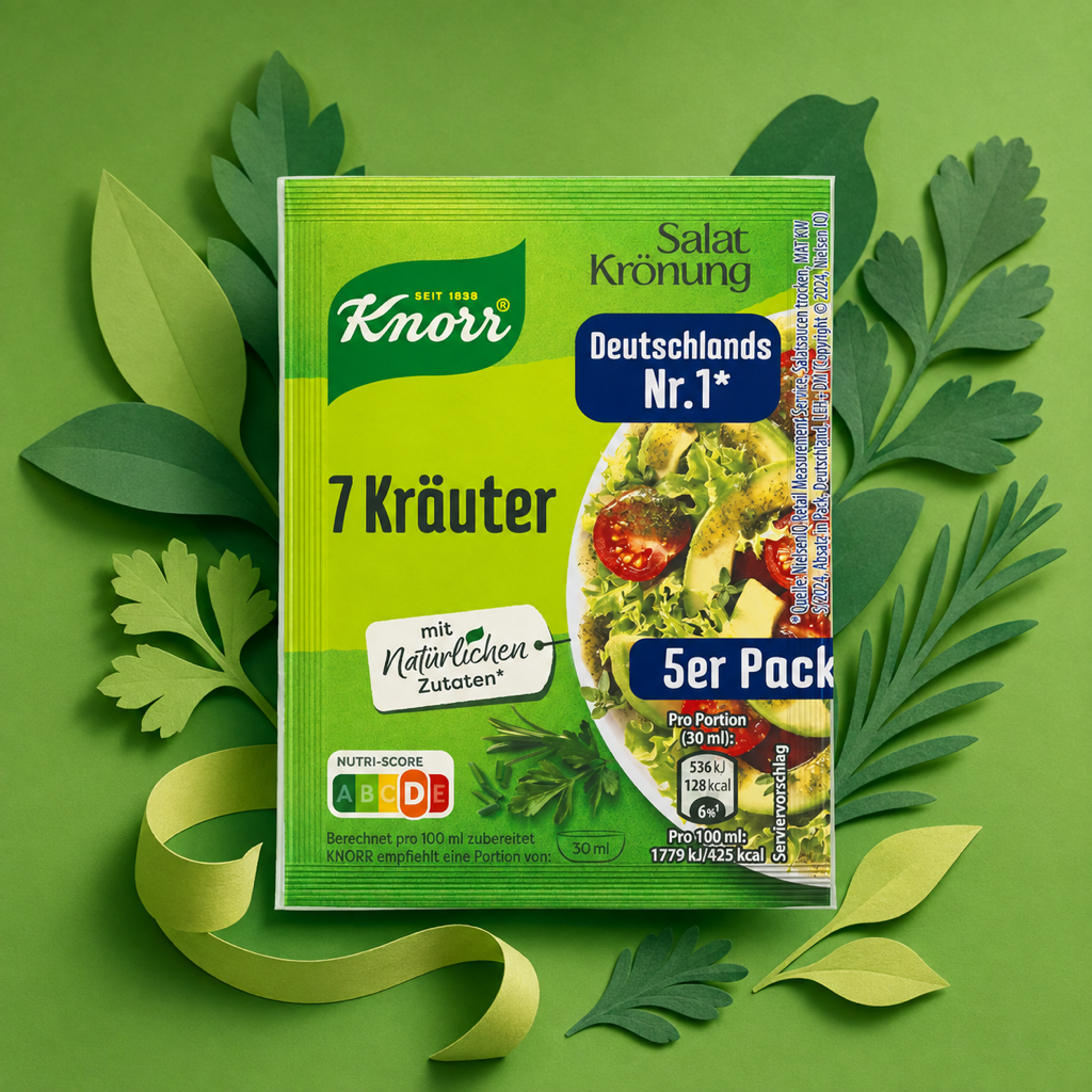 Knorr Salatkrönung 7 Kräuter Herbs 5x 8g paper art scene