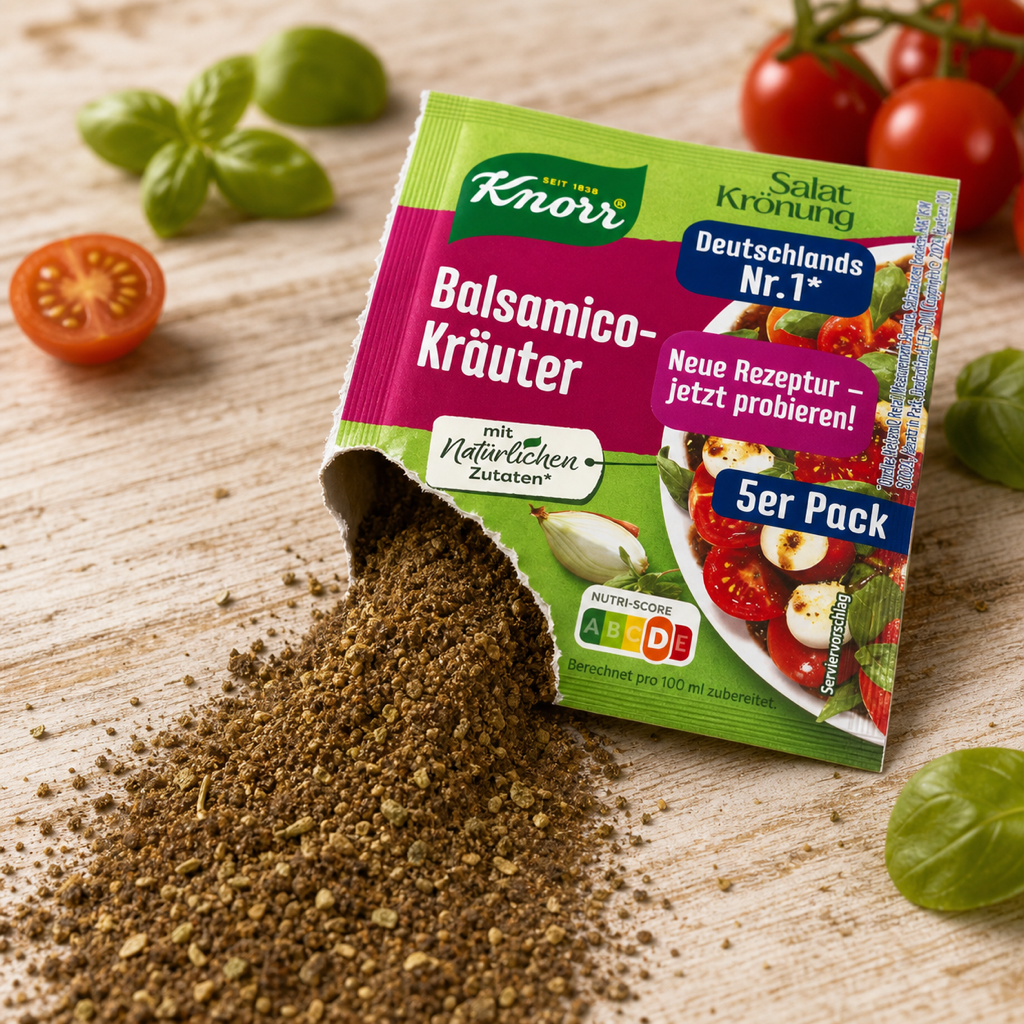Knorr Salatkrönung Balsamic Herbs German Salad Dressing Mix | 5X11G opened