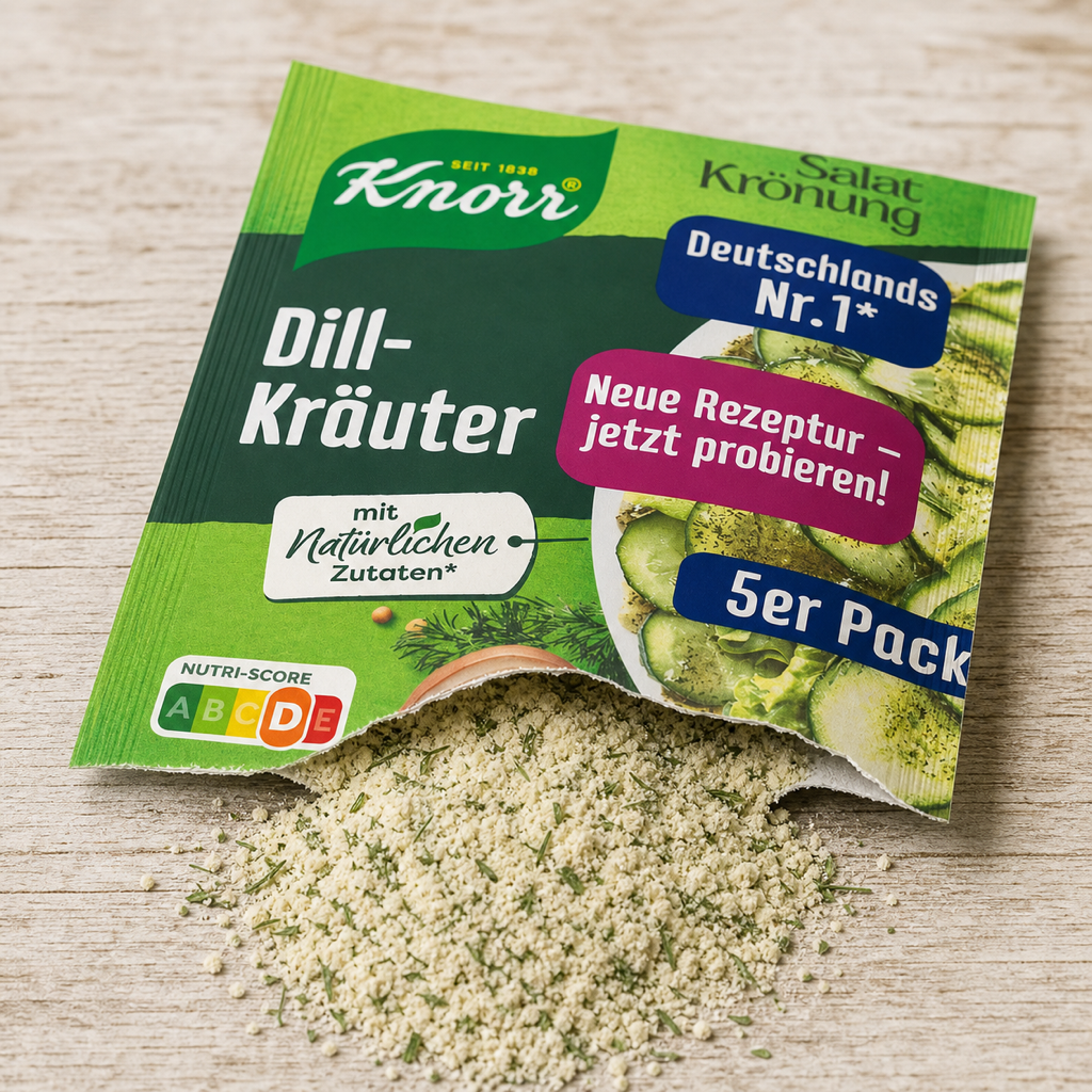 Knorr Salatkrönung Dill Herbs German Salad Dressing Mix | 5X9G opened